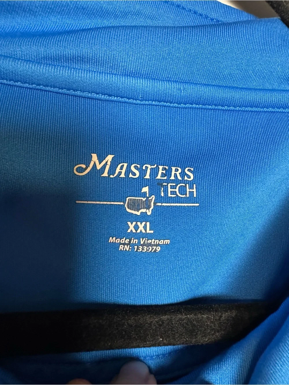 Masters Tech Quarter Zip Pullover Mens XXL Navy Blue Performance Golf Sweater